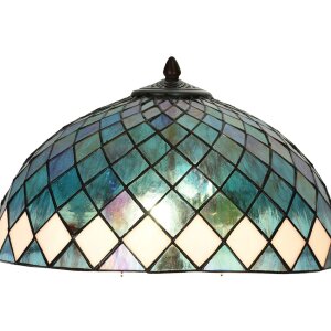 LumiLamp 5LL-6347 Tiffany table lamp blue Ø 40x61 cm E27-max 2x60W