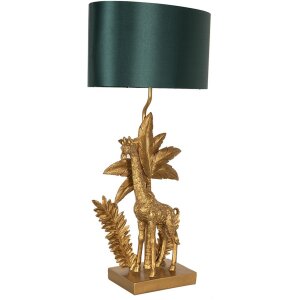 Clayre & Eef Table Lamp Giraffe Gold-coloured Green...