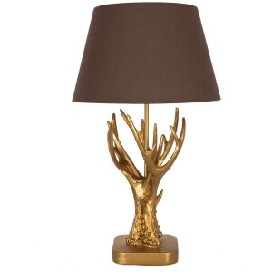 Clayre & Eef 5LMC0024 Table Lamp Gold Coloured Brown...