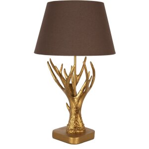 Clayre & Eef 5LMC0024 Table Lamp Gold Coloured Brown...