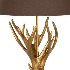 Clayre & Eef 5LMC0024 Table Lamp Gold Coloured Brown Ø 35x59 cm E27-max 1x60W