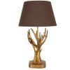 Clayre & Eef 5LMC0024 Table Lamp Gold Coloured Brown Ø 35x59 cm E27-max 1x60W