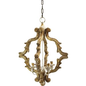 Clayre & Eef 5LMP367 Hanging lamp 41x41x75 cm E14-max...