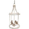 Clayre & Eef 5LMP371 Hanging Lamp Beige Ø 30x65 cm E14-max 4x25W