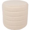 Clayre & Eef 65170 Stool set of 2 Beige Ø 50x45 - Ø 40x40 cm