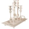 Clayre & Eef 65214 Candlestick White 55x26x43 cm