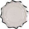 Clayre & Eef 65238ZI Saucer Transparent, silver-coloured Ø 33x1 cm