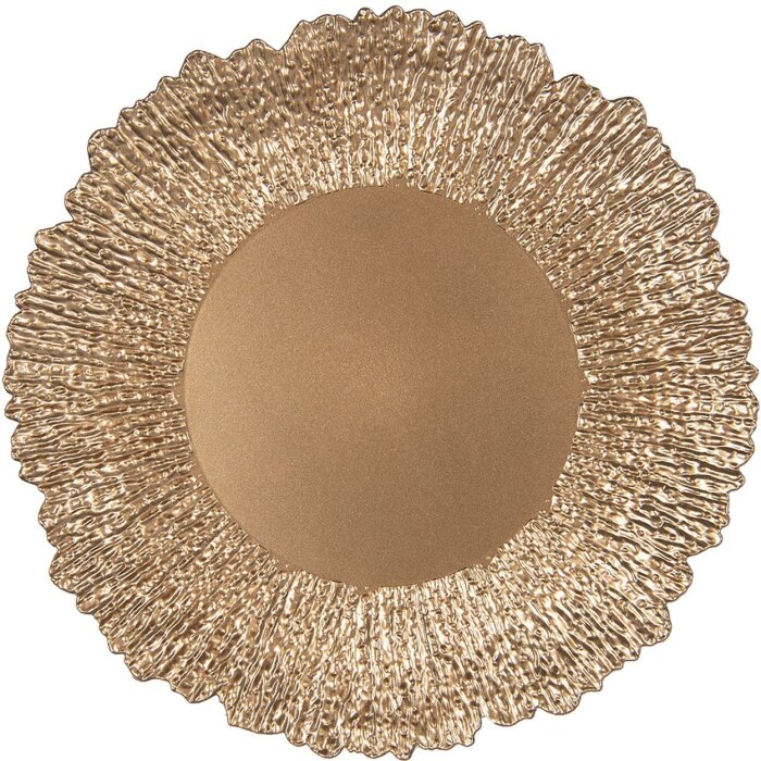 Clayre & Eef 65241 Saucer Gold coloured Ø 33x2 cm