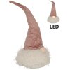 Clayre & Eef 65243 Decorative gnome with LED Pink 20x20x44 cm- 2xCR2032