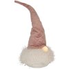 Clayre & Eef 65243 Decorative gnome with LED Pink 20x20x44 cm- 2xCR2032