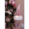 Clayre & Eef 65243 Decorative gnome with LED Pink 20x20x44 cm- 2xCR2032