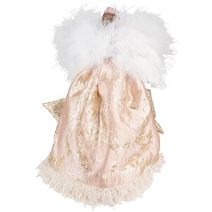 Clayre & Eef 65262 Decorative Angel Pink Beige 21x12x35 cm