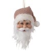 Clayre & Eef 65266 Pendant Father Christmas White Pink 10x9x28 cm