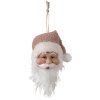 Clayre & Eef 65266 Pendant Father Christmas White Pink 10x9x28 cm