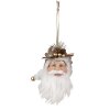 Clayre & Eef 65272 Pendant Father Christmas White 10x9x28 cm