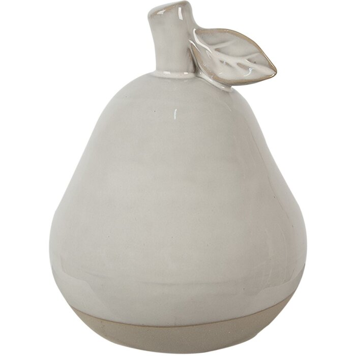 Clayre & Eef 6CE1593L Decorative Pear Beige Ø 13x16 cm