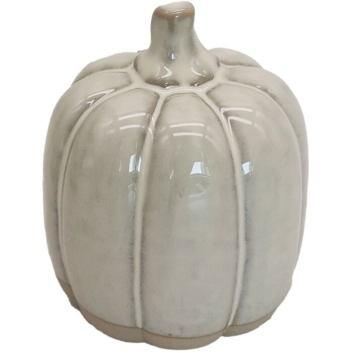 Clayre & Eef 6CE1596S Decorative Pumpkin Beige Ø 8x10 cm