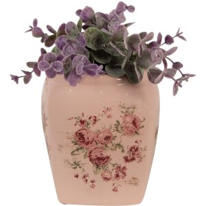 Clayre & Eef 6CE1604S Indoor Flower Pot Pink 12x12x14 cm