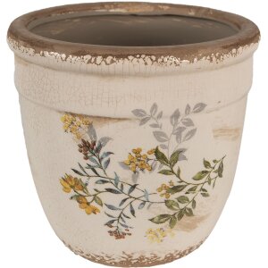 Clayre & Eef 6CE1607L Flower Pot for Indoors Beige...