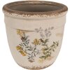 Clayre & Eef 6CE1607L Flower Pot for Indoors Beige Yellow Ø 18x17 cm