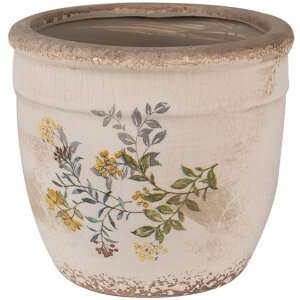 Clayre & Eef 6CE1607M Flower Pot for Indoors Beige...