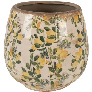 Clayre & Eef 6CE1608L Flower Pot for Indoors Beige...