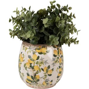 Clayre & Eef 6CE1608S Flower Pot for Indoors Beige...