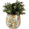 Clayre & Eef 6CE1608S Flower Pot for Indoors Beige Yellow Ø 13x13 cm