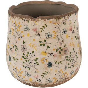 Clayre & Eef 6CE1610L Flower Pot for Indoors Beige...