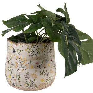 Clayre & Eef 6CE1610M Flower Pot for Indoors Beige Yellow Ø 18x16 cm