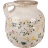 Clayre & Eef 6CE1611M Decorative Jug Beige Yellow Ø 12x14 cm