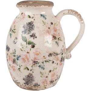 Clayre & Eef 6CE1613L Decorative Jug Beige Pink...