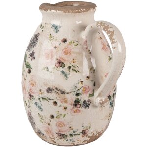 Clayre & Eef 6CE1613L Decorative Jug Beige Pink...