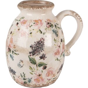 Clayre & Eef 6CE1613M Decorative jug Beige Pink...