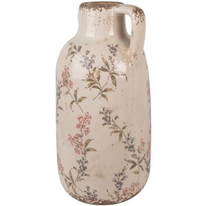 Clayre & Eef 6CE1614 Decorative Jug Beige Pink Ø 13x25 cm