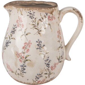 Clayre & Eef 6CE1616L Decorative jug Beige Pink...