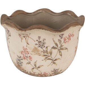 Clayre & Eef 6CE1617L Indoor Flower Pot Beige Pink...