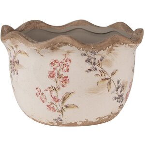 Clayre & Eef 6CE1617S Flower Pot for Indoors Beige...