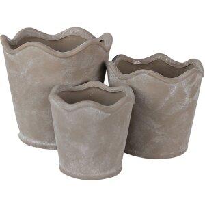 Clayre & Eef 6CE1618L Indoor Flower Pot Grey Ø...