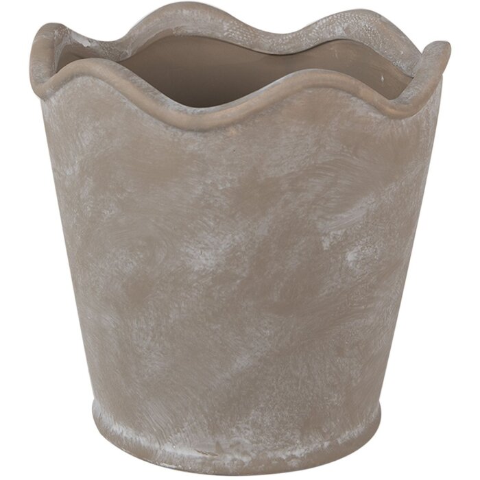 Clayre & Eef 6CE1618S Indoor Flower Pot Grey Ø 13x12 cm