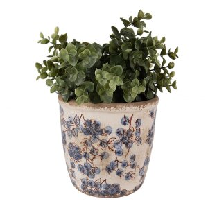 Clayre & Eef 6CE1619M Indoor Flower Pot Beige Blue...