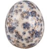 Clayre & Eef 6CE1620L Decorative Egg Beige Blue Ø 14x16 cm