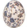 Clayre & Eef 6CE1620L Decorative Egg Beige Blue Ø 14x16 cm