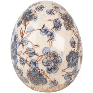 Clayre & Eef 6CE1620M Decorative Egg Beige Blue...