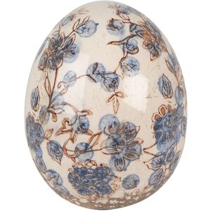 Clayre & Eef 6CE1620M Decorative Egg Beige Blue...