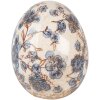 Clayre & Eef 6CE1620M Decorative Egg Beige Blue Ø 11x14 cm