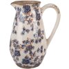 Clayre & Eef 6CE1621S Decorative Jug Beige Blue 17x13x22 cm