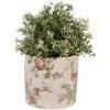 Clayre & Eef 6CE1623M Indoor Flower Pot Beige Pink Ø 14x13 cm