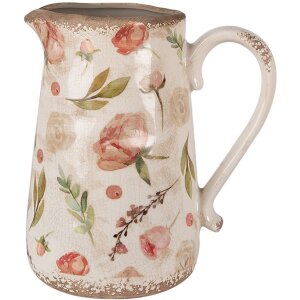 Clayre & Eef 6CE1624L Decorative jug Beige Pink...