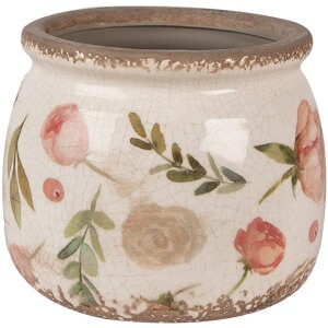 Clayre & Eef 6CE1625M Indoor Flower Pot Beige Pink...